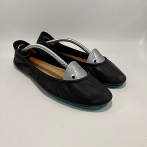 Tieks by Gavrieli Matte Black Leather Ballet Flats Foldable Travel Women's 10